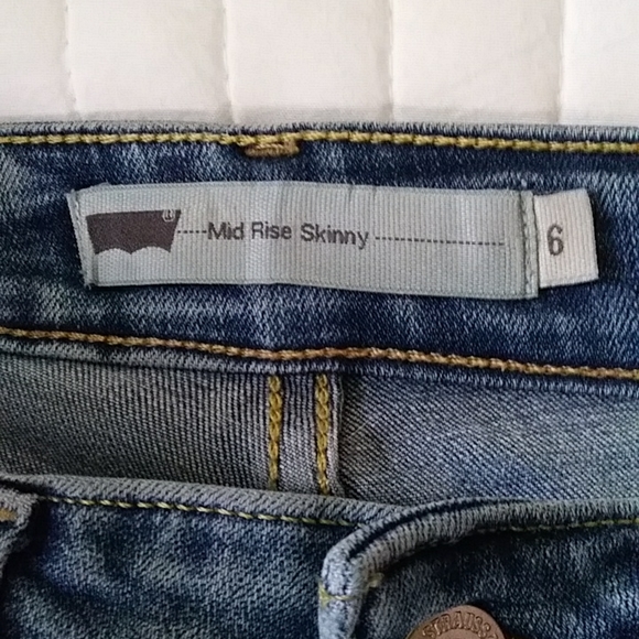 Levi's Mid-Rise Skinny Jeans Blue 6M - Picture 3 of 16